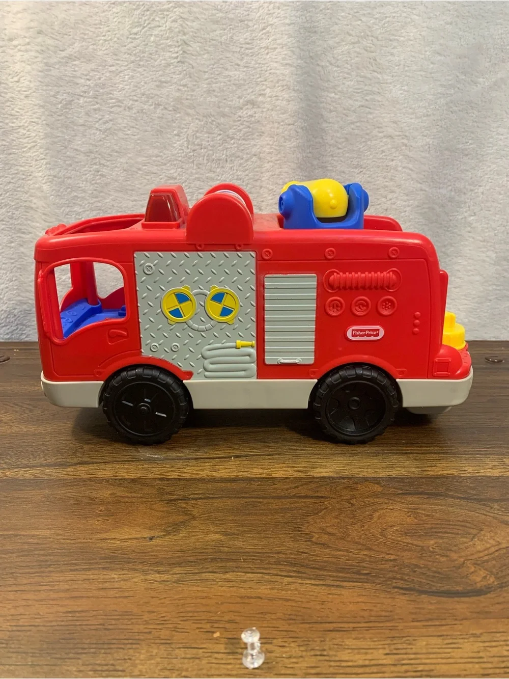 Fisher-Price Little People Red Fire Truck Preschool Toy Vehicle